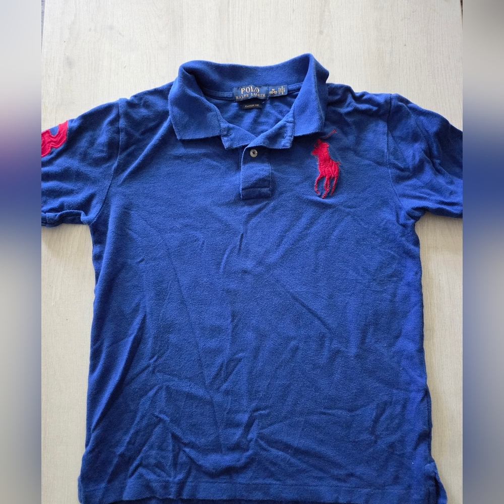 Polo by Ralph Lauren Blue and Red Classic Polo Shirt Size 10/12